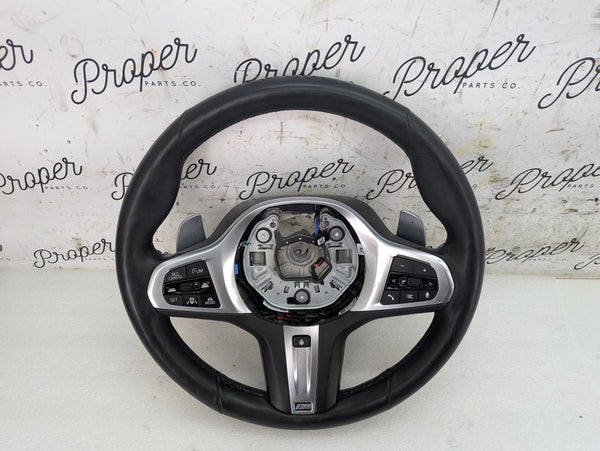 BMW G22 G23 G20 G26 430ix 330ix 330ex M Sport Heated Leather Steering Wheel W/Paddle Shifters 32308746693