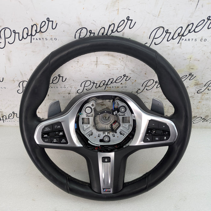 BMW G22 G23 G20 G26 430ix 330ix 330ex M Sport Heated Leather Steering Wheel W/Paddle Shifters 32308746693