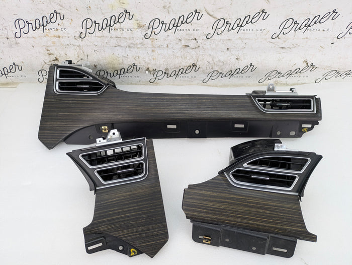 Tesla Model S Wood Dashboard Trim Set 1007821-00-D/1007827-00-C/1007834-00-C *DAMAGED*