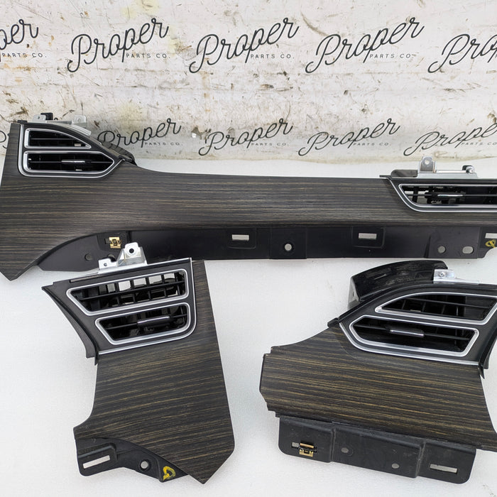 Tesla Model S Wood Dashboard Trim Set 1007821-00-D/1007827-00-C/1007834-00-C *DAMAGED*