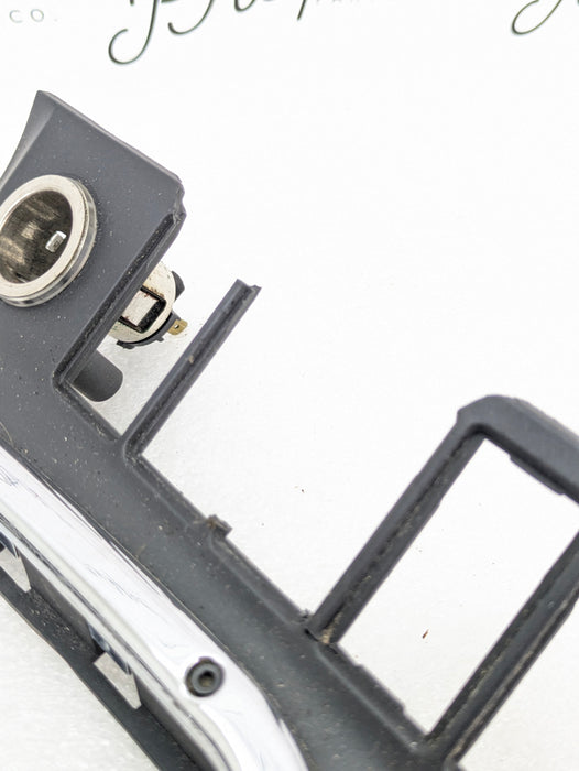 BMW Z3 Center Console Trim Cover Panel Black w/ Chrome Trim 2491395 *Damaged*