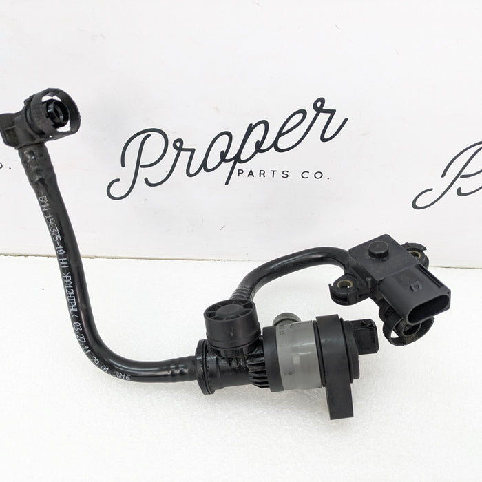 BMW E88 E82 135i Fuel Tank Breather Ventilation Valve Solenoid & Lines 7636155/7636156/6617097