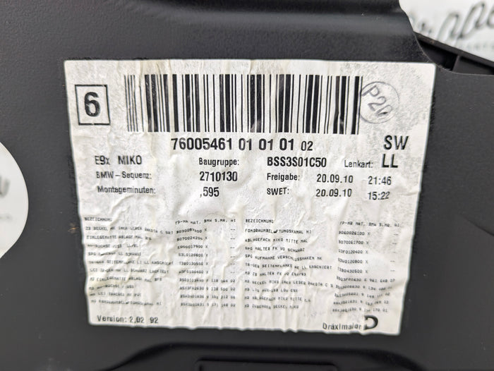 BMW E92 E93 E90 E91 M3 335i 335xi Black Center Console 51169153212