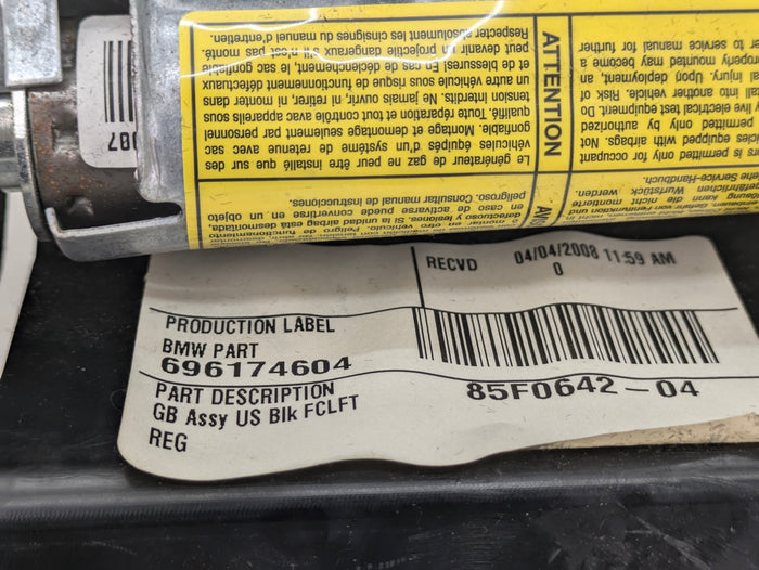 BMW E85/E86 Z4 M Roadster/M Coupe Passenger/Right Side Knee Airbag W/Glove Box 696174604