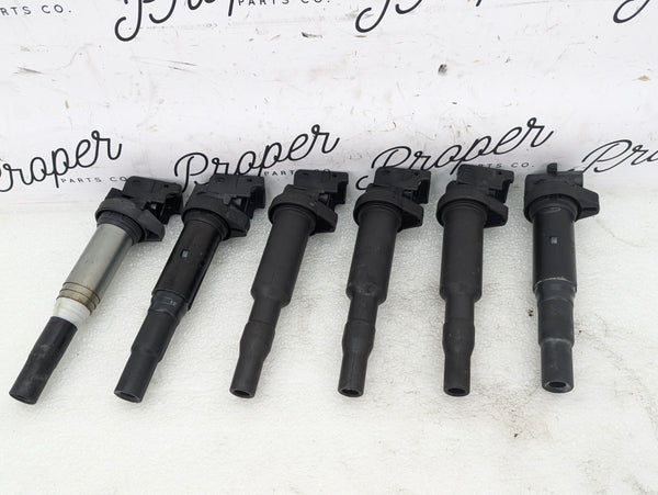 BMW E46 E82 E88 E90 E91 E92 E93 M3 335i Ignition Coil Set Of 6 7594937 *Damaged*