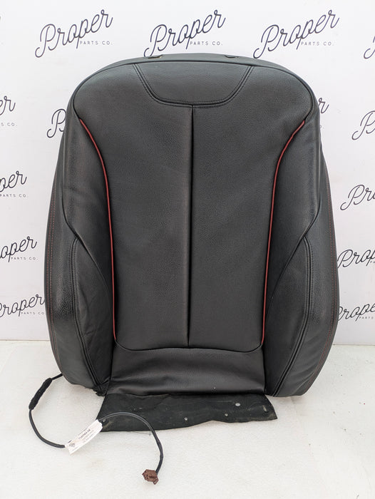 BMW F30 F31 F34 F36 335xi Front Right/Passenger Side Black Leather Sport Seat Heated Back Cushion W/Red Stitching 9514407