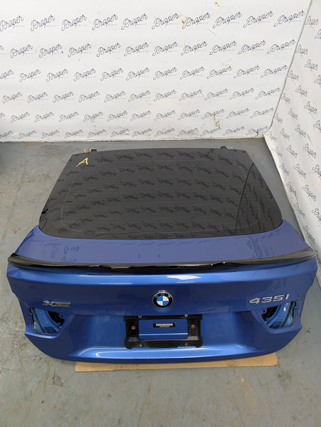 BMW F36 435XI Grand Coupe Rear Trunk Lid Hatch Tail Gate Estoril Blue Metallic