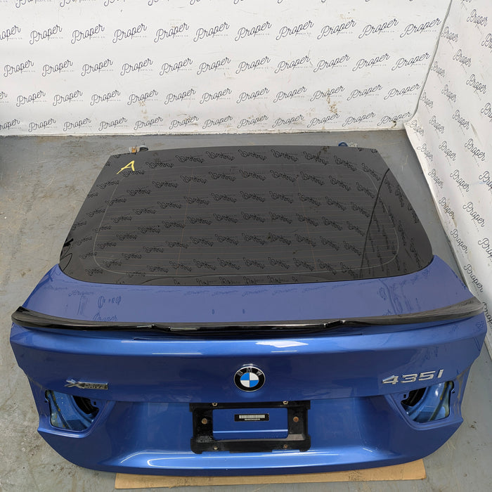 BMW F36 435XI Grand Coupe Rear Trunk Lid Hatch Tail Gate Estoril Blue Metallic