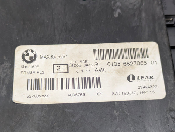 BMW E82 E88 135i 128i Footwell Light Control Module FRM3 6827065