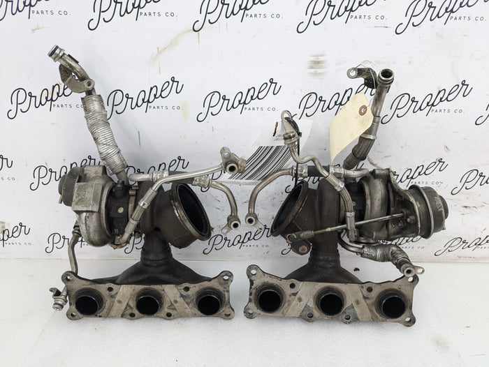 BMW E82 E88 E90 E92 E93 135i 335i N54 Turbo Chargers Exhaust Manifold Pair *CORE* 7583865