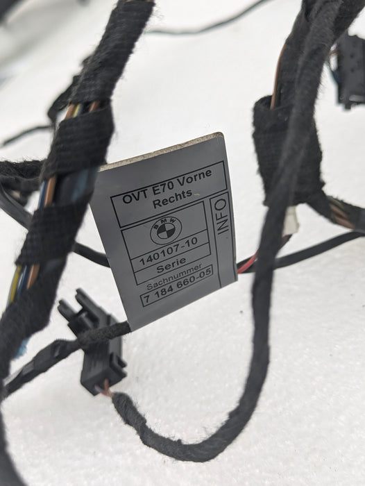 BMW E70 X5 M/E71 X6 M Right/Passenger Side Front Door Wiring Harness & Light 7184660