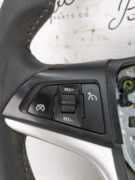 2015 Chevrolet 5th Gen Camaro 2SS Manual Flat Bottom Suede/Alcantara Steering Wheel W/Control Buttons 22925461 *DAMAGED*