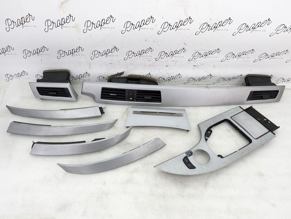 BMW E60 E61 M5 550i 535xi 530xi 525xi Aluminum Shadow Interior Console Door Vent Trim Set