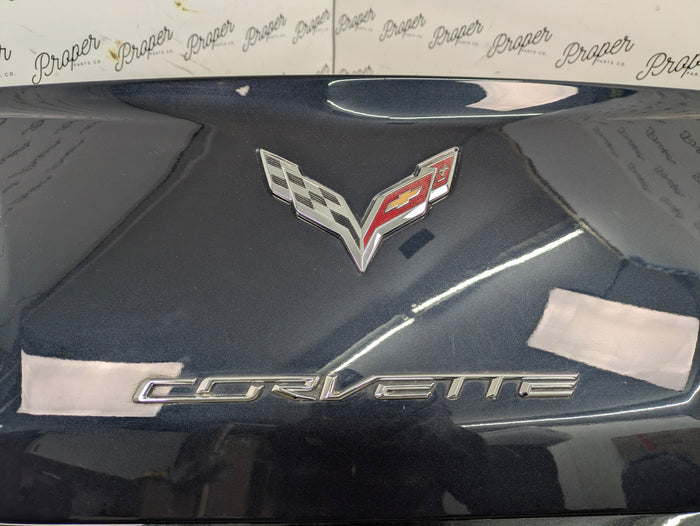 Chevrolet C7 Corvette Stingray Z51 Upper Rear Bumper Cover W/Lower Diffuser Night Race Blue Metallic (GXH) 84411653 *DAMAGED*