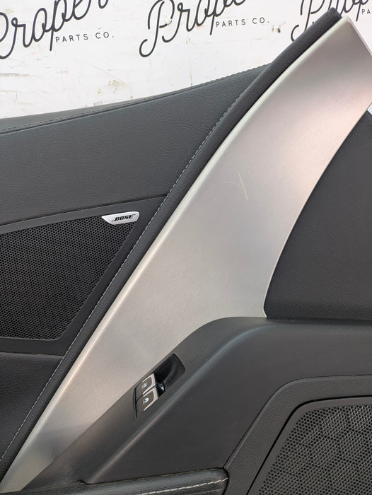 Chevrolet C7 Corvette Stingray Z51 Left/Driver Side Jet Black Leather Door Panel Card