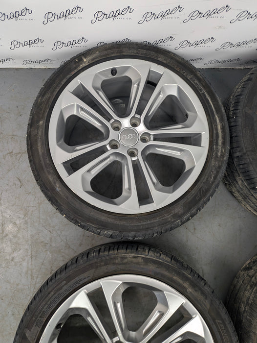 2015-2018 Audi 8U Q3 Aluminum Double 5 Spoke Wheel Set 8.5J X 19 Et 36 8U0601025AD