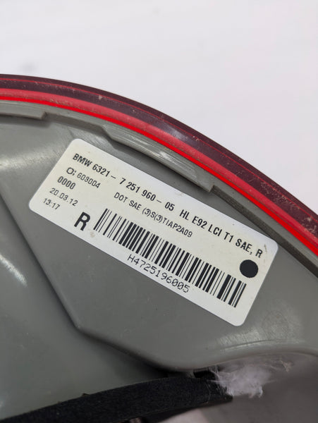 BMW E92 335xi 328xi M3 3 Series LCI Right/Passenger Side Outer LED Tail Light 7251960