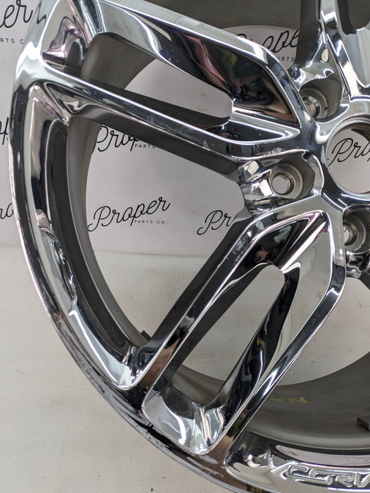 Chevrolet C7 Corvette Stingray Rear Rim Wheel Chrome Split 5-Spoke 20