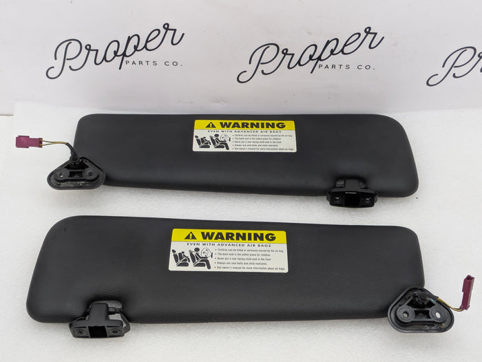 BMW E88 135i 128i E93 335i Left/Right Black Sun Visor Pair Set 7139447/7139448