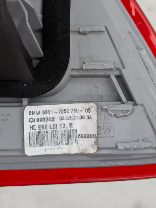 BMW E92 335xi 335i 328xi 328i LCI Right/Passenger Side Inner Trunk Tail Light 63217252780