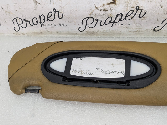 Porsche 996.2 911 Carrera 4 Cabriolet Convertible Left/Driver Side Sun Visor Savanna Beige 99656160700 *DAMAGED*