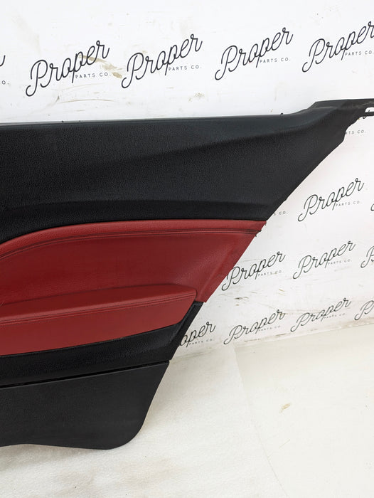 BMW F22 228xi M235xi 230xi M240xi Right/Passenger Side Rear Coral Red Interior Door Panel Card 7311484 *DAMAGED*