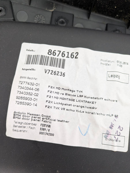 BMW F22 228xi M235xi 230xi M240xi M Sport Coral Red Dakota Leather Interior Seat & Door Panel Set *NOTE*