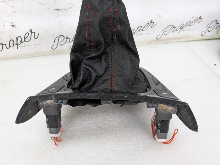 Hyundai BK1/BK2 Genesis Coupe Automatic Shifter Trim & Shift Boot Carbon Fiber 84650-2M000 *Damage*