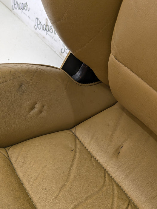 Porsche 996.2 911 Carrera 4 Front Left/Right Seats Savanna Beige Leather W/Porsche Crest