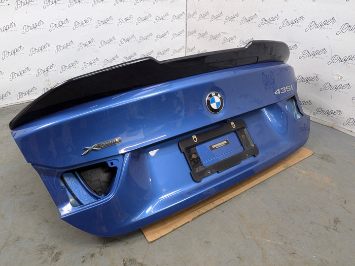 BMW F36 435XI Grand Coupe Rear Trunk Lid Hatch Tail Gate Estoril Blue Metallic