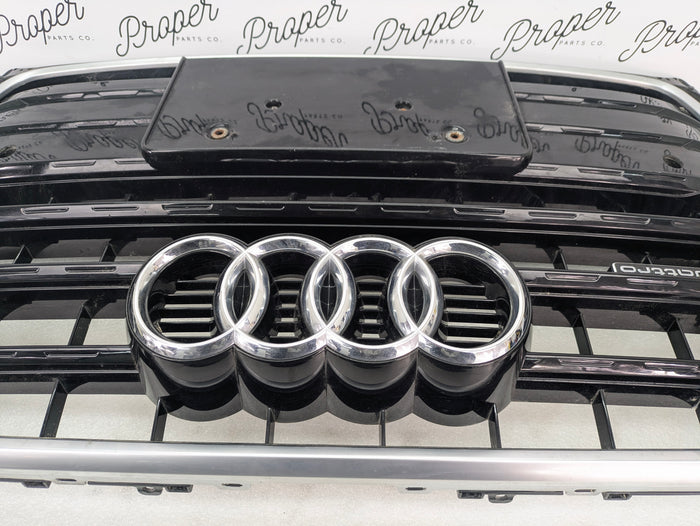2016-2018 Audi 8U Q3 Facelift Front Center Bumper Grille Black & Chrome 8U0853653M