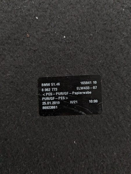 BMW F36 440xi 435xi 430xi 428xi Rear Forward Parcel Shelf Trunk Cargo Cover Section Black 8062773 *NOTE*