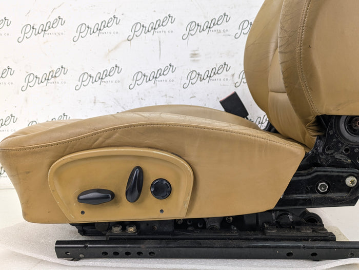 Porsche 996.2 911 Carrera 4 Front Left/Right Seats Savanna Beige Leather W/Porsche Crest