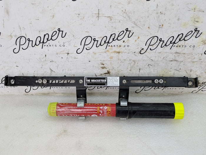 The Bracketeer Universal Under Seat Fire Extinguisher Mounting Bracket W/Element Fire Extinguisher UFEB1317/D