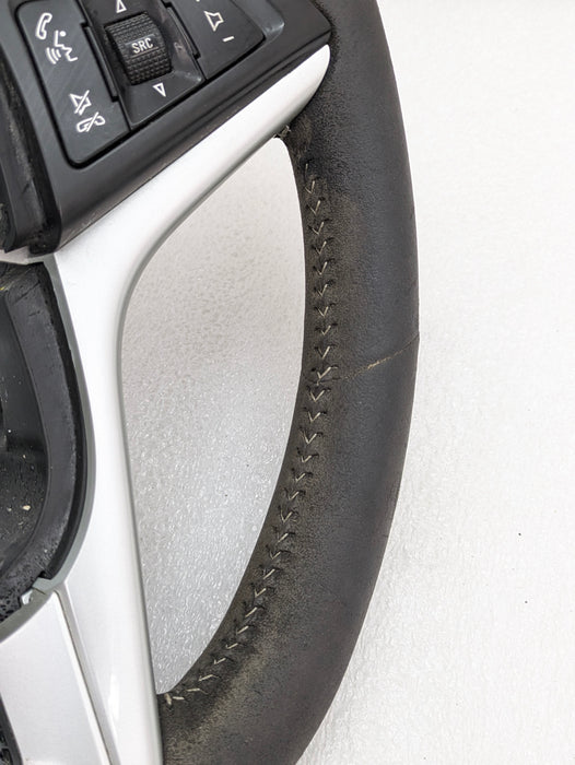 2015 Chevrolet 5th Gen Camaro 2SS Manual Flat Bottom Suede/Alcantara Steering Wheel W/Control Buttons 22925461 *DAMAGED*