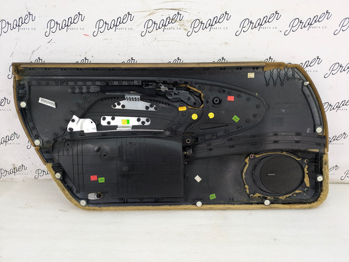 Porsche 996.2 911 Carrera 4 Cabriolet Convertible Right/Passenger Side Front Interior Door Panel Savanna Beige Leather 99655532201/99655583400