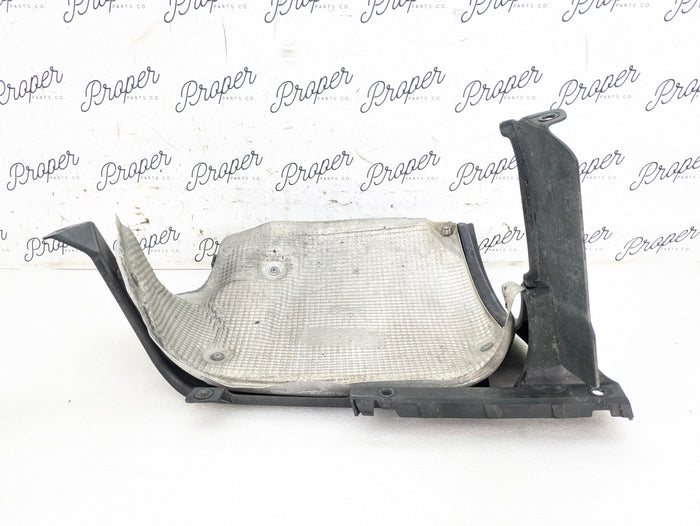 Porsche 996.2 911 Carrera 4 Rear Right Bumper Guide Bracket/Exhaust Muffler Heat Shield 99650548001