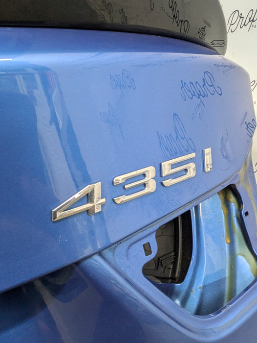 BMW F36 435XI Grand Coupe Rear Trunk Lid Hatch Tail Gate Estoril Blue Metallic