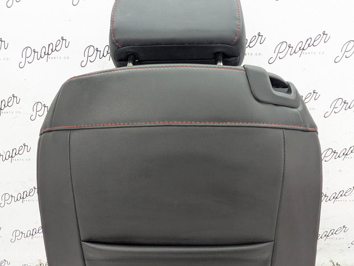 2018 Chevrolet 6th Gen Camaro 2SS Front Right/Passenger Side Rear Upper Seat Back Cushion/Headrest Leather Black & Adrenaline Red (H16)