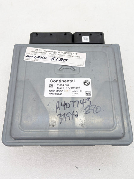 BMW E90 E92 E93 335I 335XI N54 Performance Power Kit PPK Tuned Engine ECU DME MSD81 11122157665