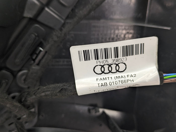 2015-2018 Audi 8U Q3 Right Rear Passenger Interior Door Panel Card Black 8U0867306