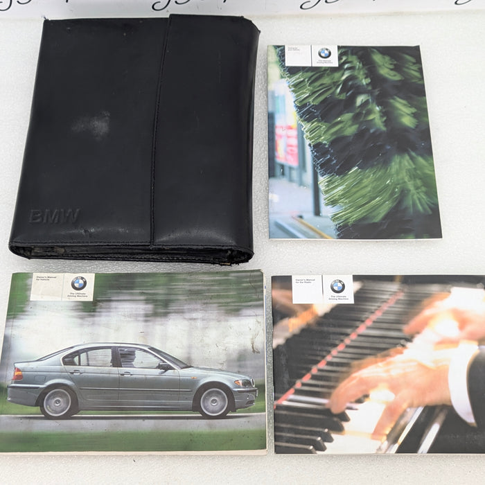 BMW E46 330i 325i 320i Sedan Owners Care & Radio Manual & Leather Slip Case
