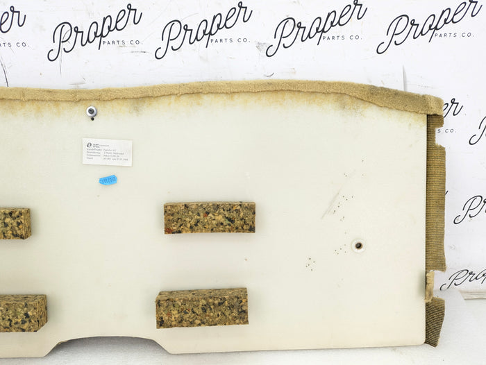 Porsche 996.2 911 Carrera 4 Cabriolet Convertible Rear Seat Back Deck Wall Carpet Savanna Beige 99655508106