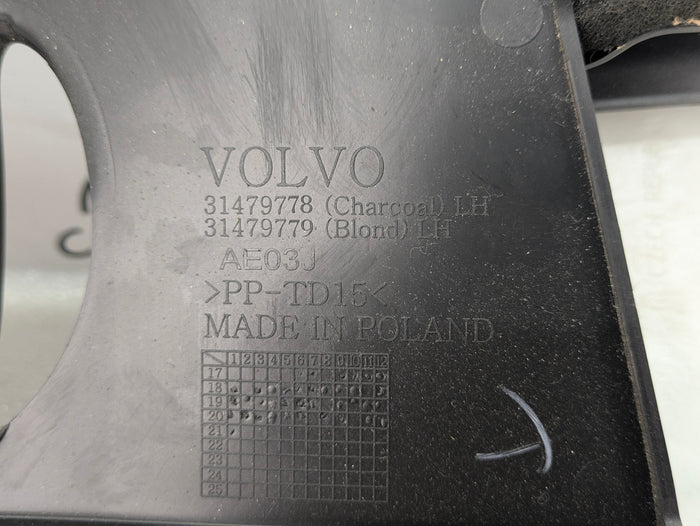 2021 Volvo V60 T6 R-Design Left B Pillar Trim/Seat Belt Guide 31479778
