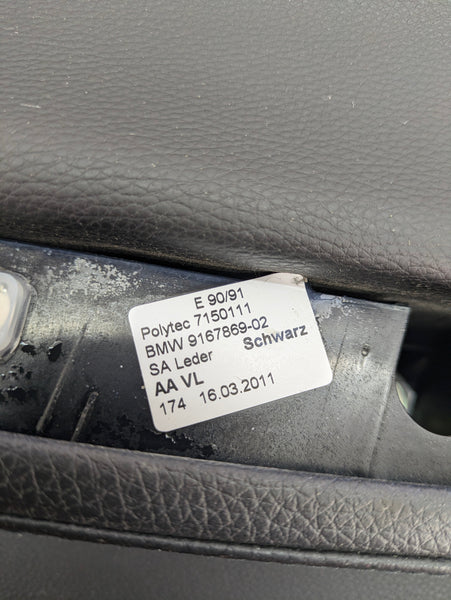 BMW E90 E91 E92 E93 335xi Driver Front Left Door Card Panel 9167869