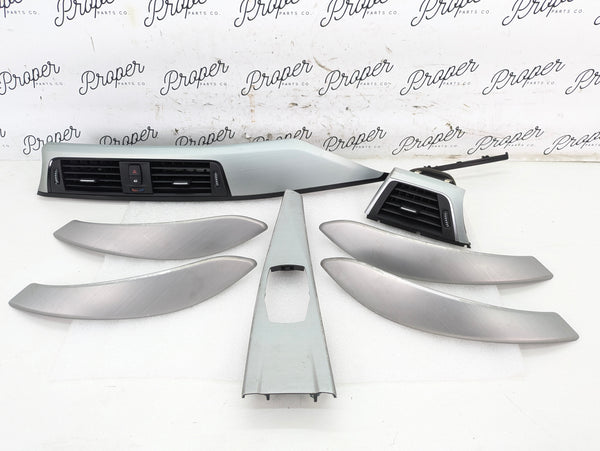 BMW F30 LCI 340xi 335xi 328xi Brushed Aluminum Interior Trim Set 51169232087