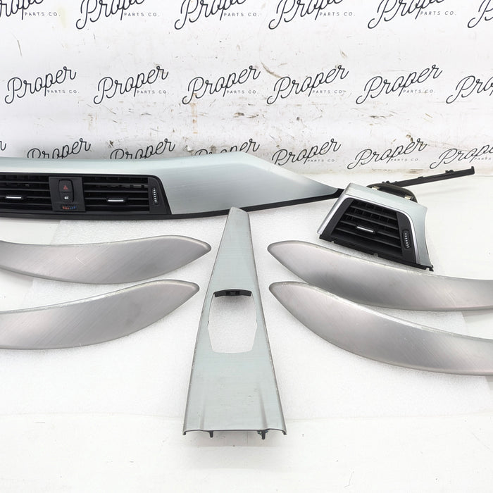 BMW F30 LCI 340xi 335xi 328xi Brushed Aluminum Interior Trim Set 51169232087