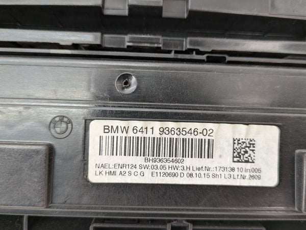 BMW F22 228xi M235xi 230xi M240xi HVAC Climate Control Panel & Radio Buttons W/Trim 9363546