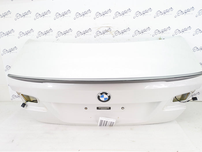 BMW E92 335xi 335is 335i 328xi 328i LCI Trunk Lid W/Aftermarket Spoiler Mineral White (A96) 41627254428