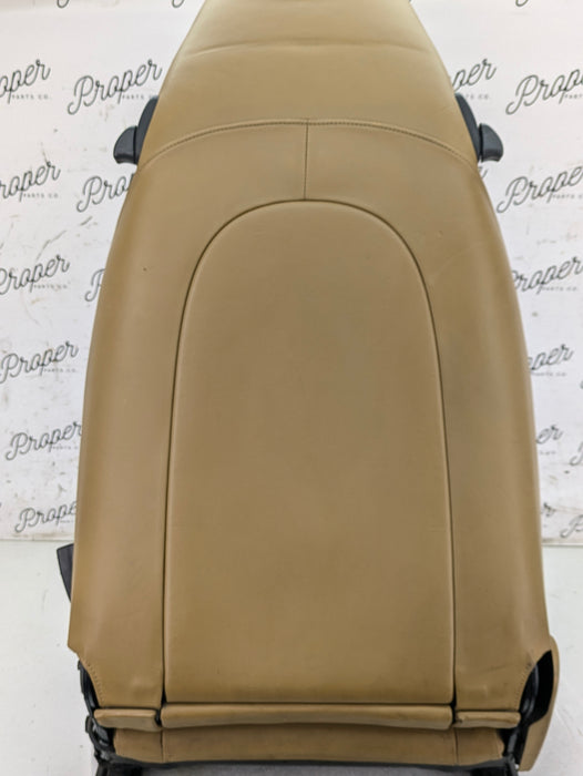 Porsche 996.2 911 Carrera 4 Front Left/Right Seats Savanna Beige Leather W/Porsche Crest